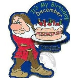 Disney Pin 00042 Birthday of the Month 2008 Grumpy Dwarf Pre-production PP LE 3‎